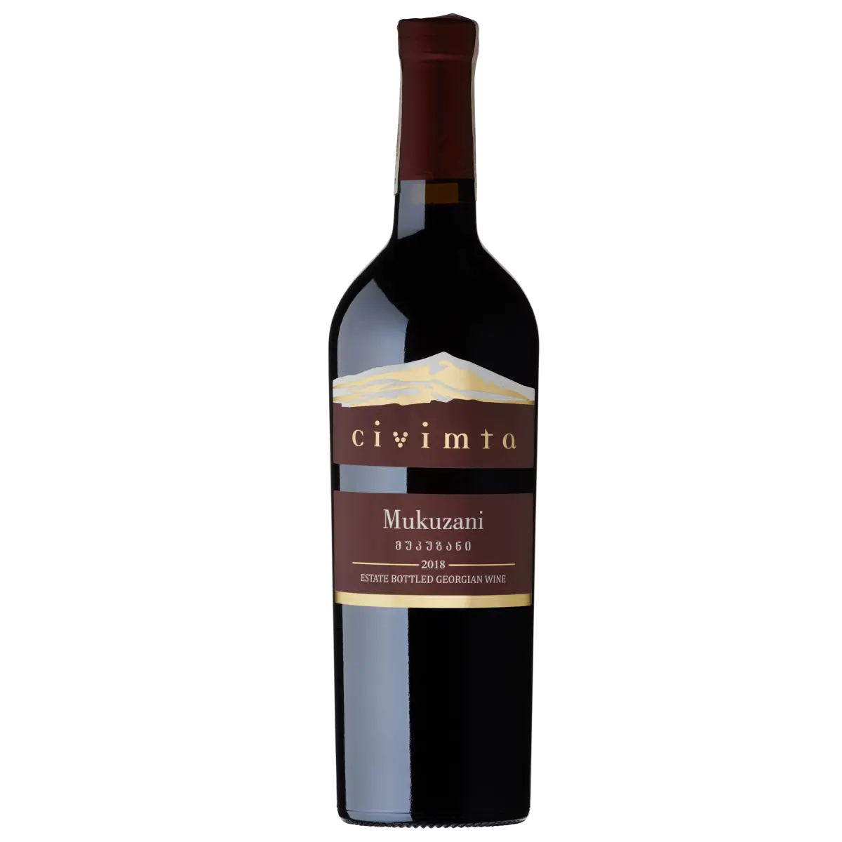 Civimta Mukuzani 2018 Georgian red wine bottle